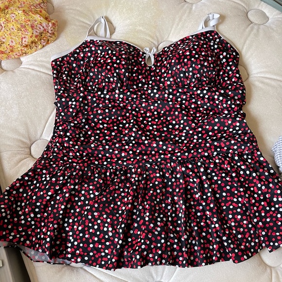 Cute swim dress has a flattering fit and feel. - Picture 1 of 2